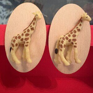 Mounted Giraffe Earrings